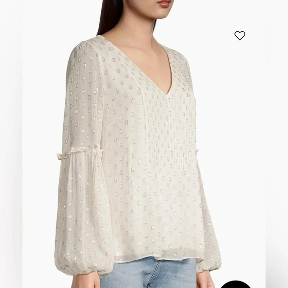 Lilly Pulitzer Size 4 Cleme Metallic-Dot Blouse - Picture 3 of 12